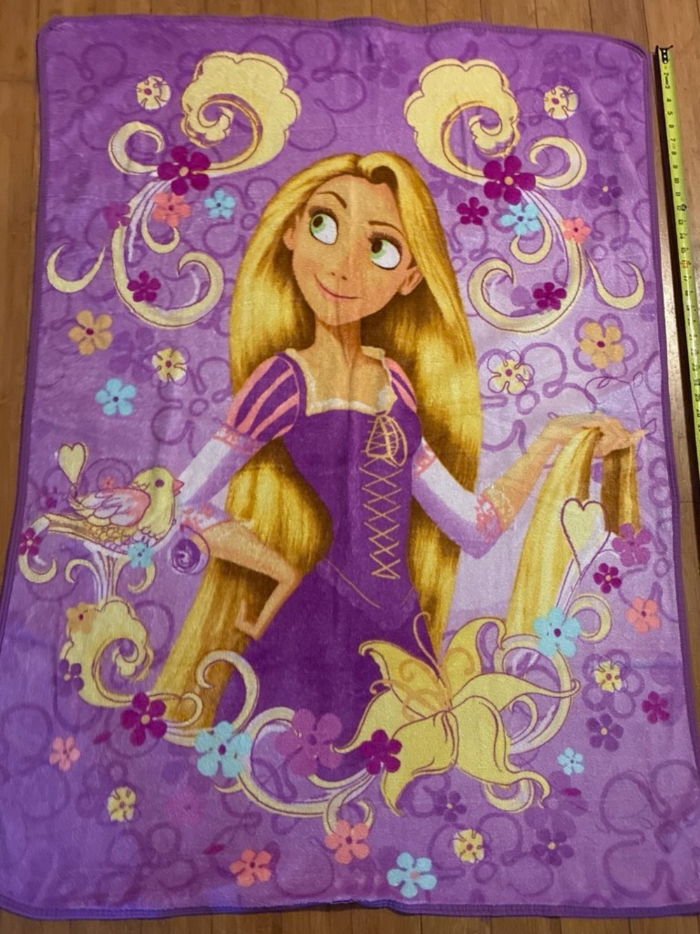 Disney Purple Rapunzel Plush Throw Blanket for Kids